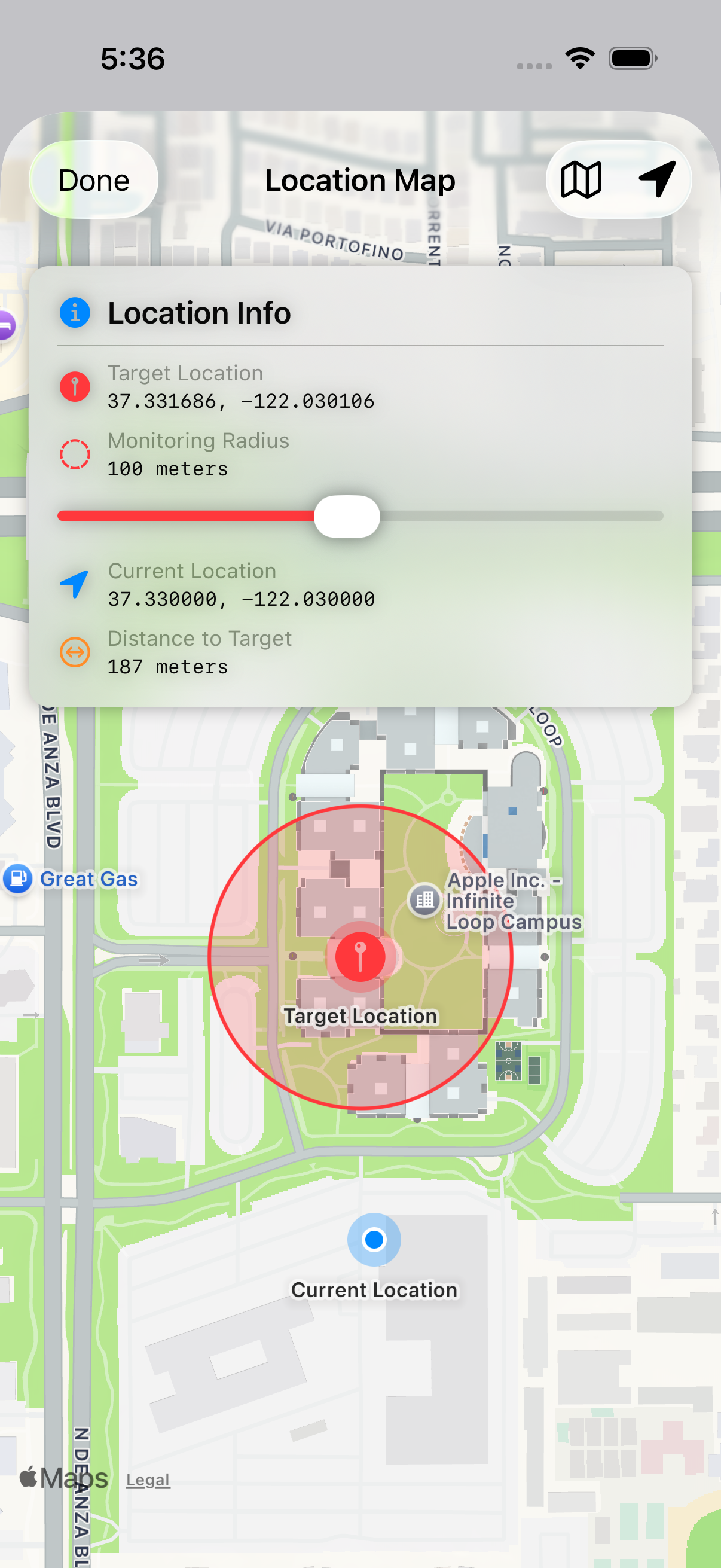 Map View - Visualize your geofence on the map